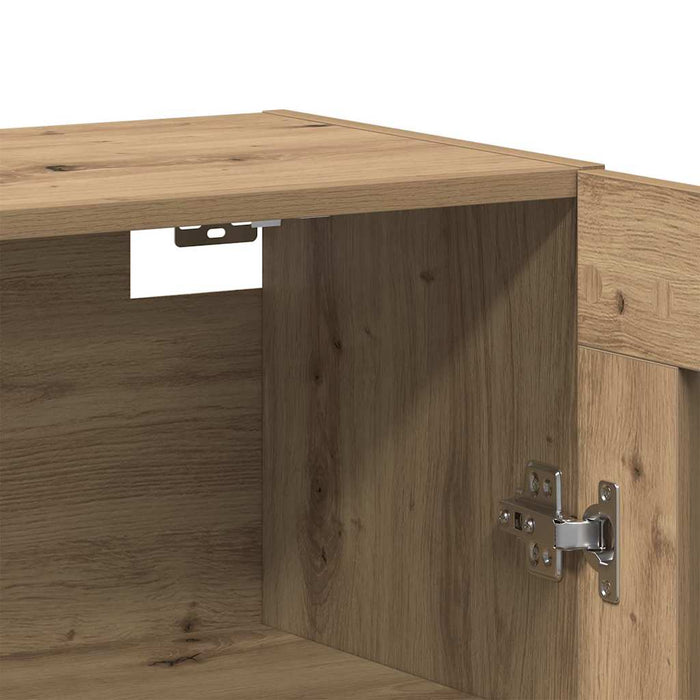 Mobilier cu Montaj pe Perete 2 pcs Stejar Artisan și Negru - WALTI WALTI