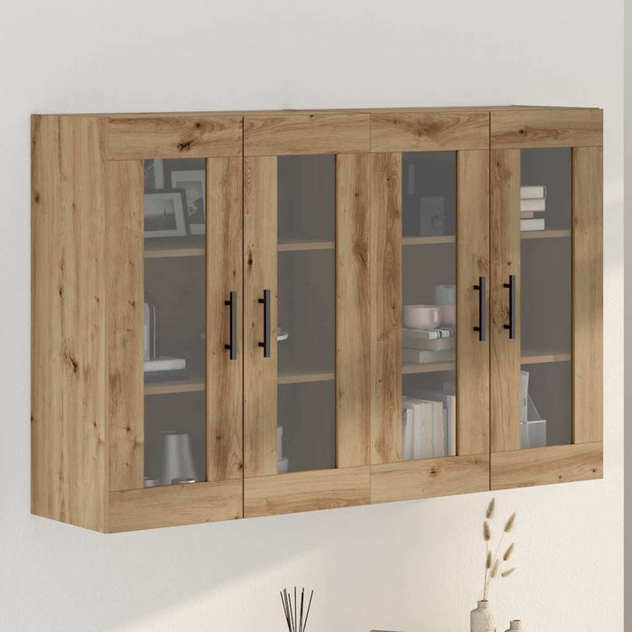 Mobilier cu Montaj pe Perete 2 pcs Stejar Artisan și Negru - WALTI WALTI