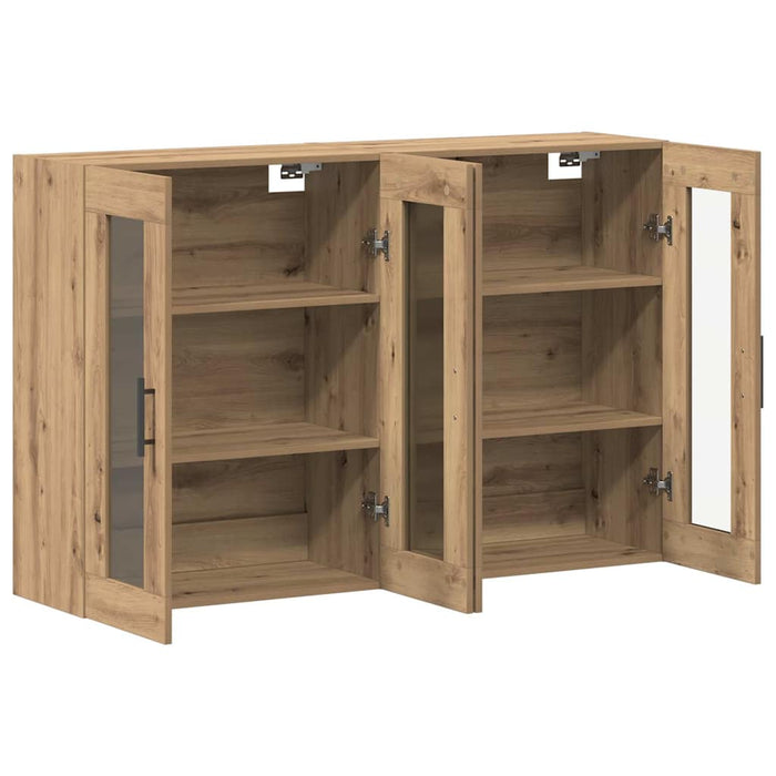 Mobilier cu Montaj pe Perete 2 pcs Stejar Artisan și Negru - WALTI WALTI