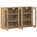 Mobilier cu Montaj pe Perete 2 pcs Stejar Artisan și Negru - WALTI WALTI