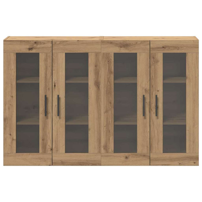 Mobilier cu Montaj pe Perete 2 pcs Stejar Artisan și Negru - WALTI WALTI