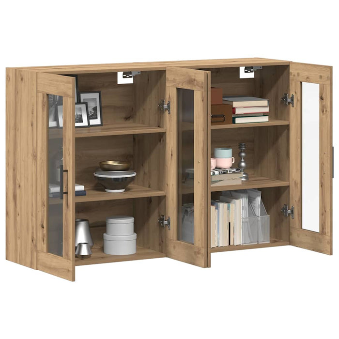 Mobilier cu Montaj pe Perete 2 pcs Stejar Artisan și Negru - WALTI WALTI