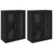 Mobilier cu Montaj pe Perete cu raft Pe perete cu depozitare cu ușă 2 pcs Stejar negru - WALTI WALTI