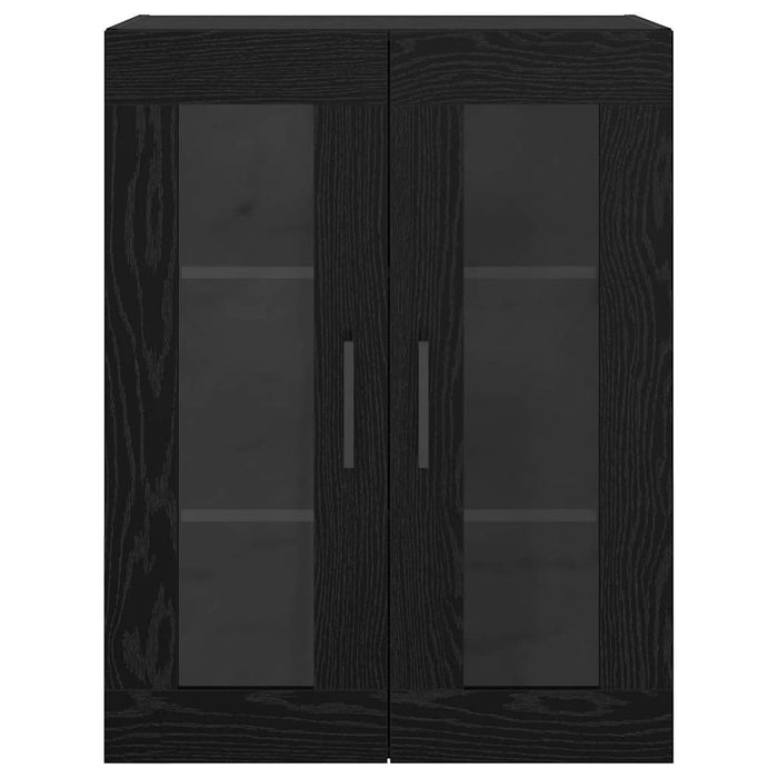 Mobilier cu Montaj pe Perete cu raft Pe perete cu depozitare cu ușă 2 pcs Stejar negru - WALTI WALTI