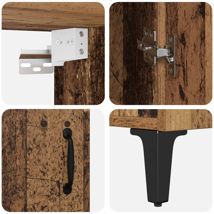 Bufet 2 pcs Lemn vechi Lemn compozit - WALTI WALTI