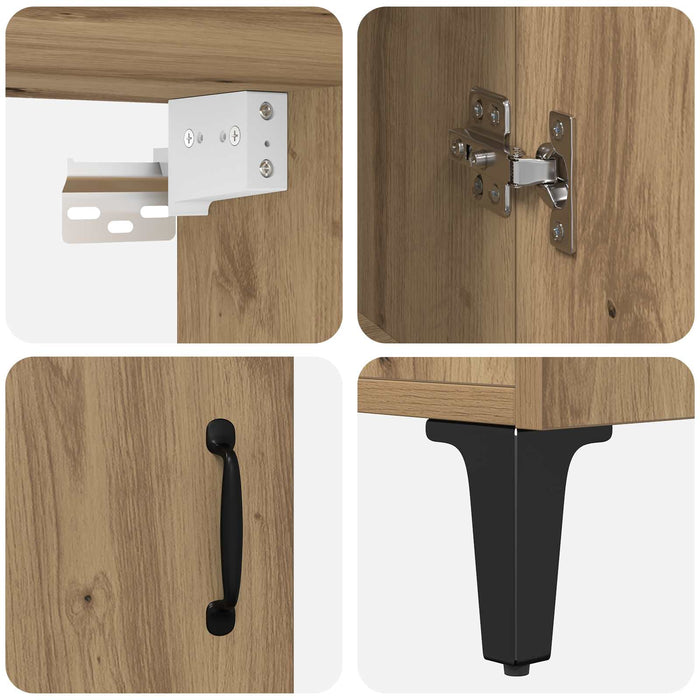 Bufet 2 pcs Stejar Artizanal Lemn compozit - WALTI WALTI