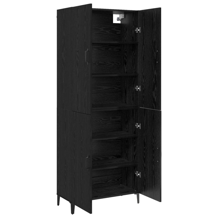 Bufet 2 pcs Stejar Negru Lemn compozit - WALTI WALTI