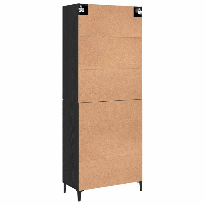 Bufet 2 pcs Stejar Negru Lemn compozit - WALTI WALTI