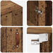 Dulap montat pe perete 2 pcs Lemn vechi 69,5 x 34 x 90 cm - WALTI WALTI