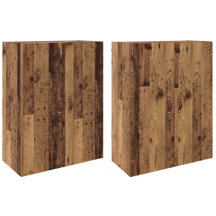 Dulap montat pe perete 2 pcs Lemn vechi 69,5 x 34 x 90 cm - WALTI WALTI
