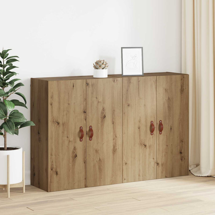 Dulap montat pe perete 2 pcs Stejar Artizanal 69,5 x 34 x 90 cm - WALTI WALTI