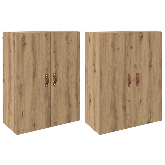 Dulap montat pe perete 2 pcs Stejar Artizanal 69,5 x 34 x 90 cm - WALTI WALTI
