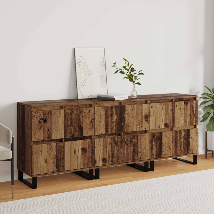 Bufet 3 pcs Lemn vechi 60 x 35 x 70 cm - WALTI WALTI