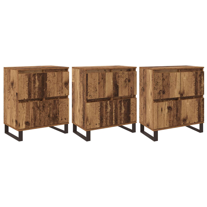 Bufet 3 pcs Lemn vechi 60 x 35 x 70 cm - WALTI WALTI