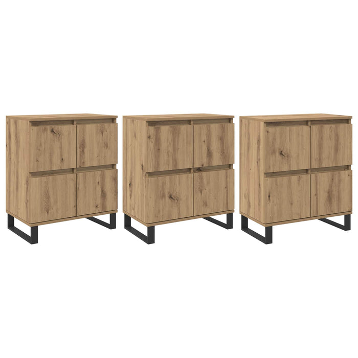 Bufet 3 pcs Stejar Artizanal 60 x 35 x 70 cm - WALTI WALTI