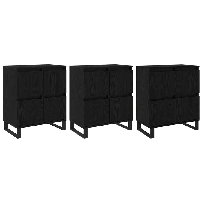 Bufet 3 pcs Stejar Negru 60 x 35 x 70 cm - WALTI WALTI