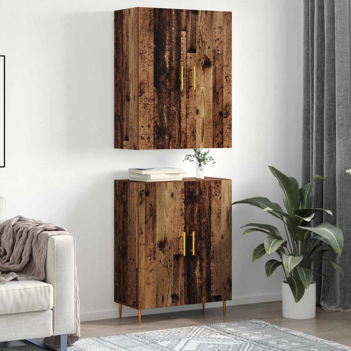 Bufet Pe perete Lemn vechi 69,5 x 34 x 180 cm Lemn compozit - WALTI WALTI