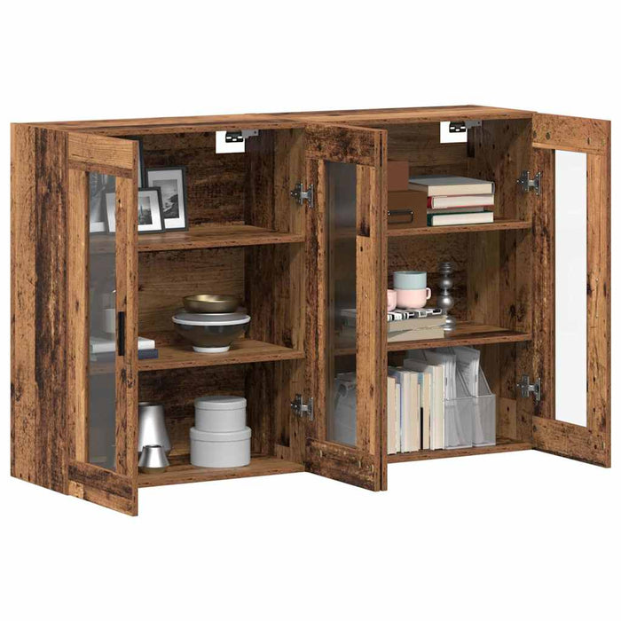 Mobilier cu Montaj pe Perete 2 pcs Lemn vechi 69.5 x 34 x 90 cm - WALTI WALTI