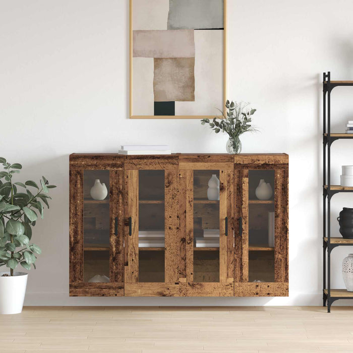 Mobilier cu Montaj pe Perete 2 pcs Lemn vechi 69,5 x 34 x 90 cm - WALTI WALTI