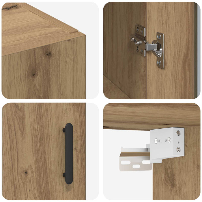 Mobilier cu Montaj pe Perete 2 pcs stejar artizanal - WALTI WALTI