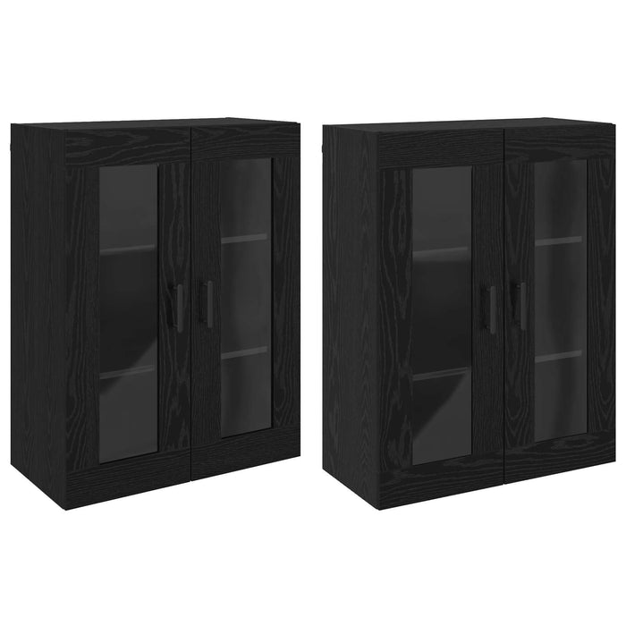 Mobilier cu Montaj pe Perete 2 pcs Stejar negru - WALTI WALTI