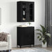 Bufet 2 pcs Stejar Negru Lemn compozit - WALTI WALTI