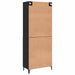 Bufet 2 pcs Stejar Negru Lemn compozit - WALTI WALTI