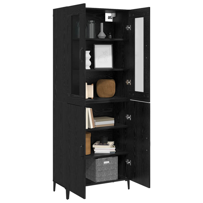 Bufet 2 pcs Stejar Negru Lemn compozit - WALTI WALTI