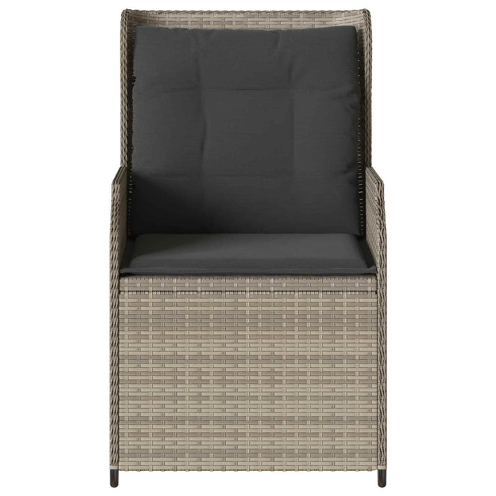 Bancă de grădină 2 pcs Gri deschis poliratan - WALTI WALTI