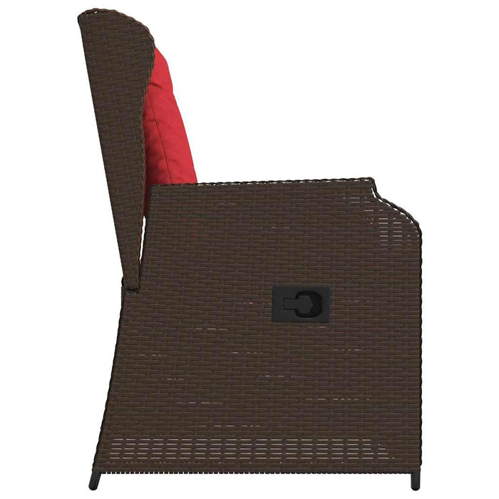 Bancă de grădină 2 pcs Maro poliratan - WALTI WALTI