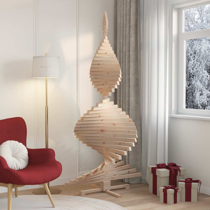 Brazi de Crăciun cu suport natural 210 cm Lemn masiv de pin WALTI