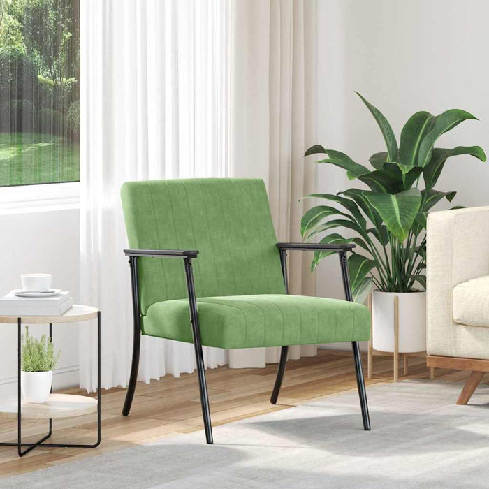 fotoliu Verde deschis 59 x 75 x 78 cm Catifea - WALTI WALTI