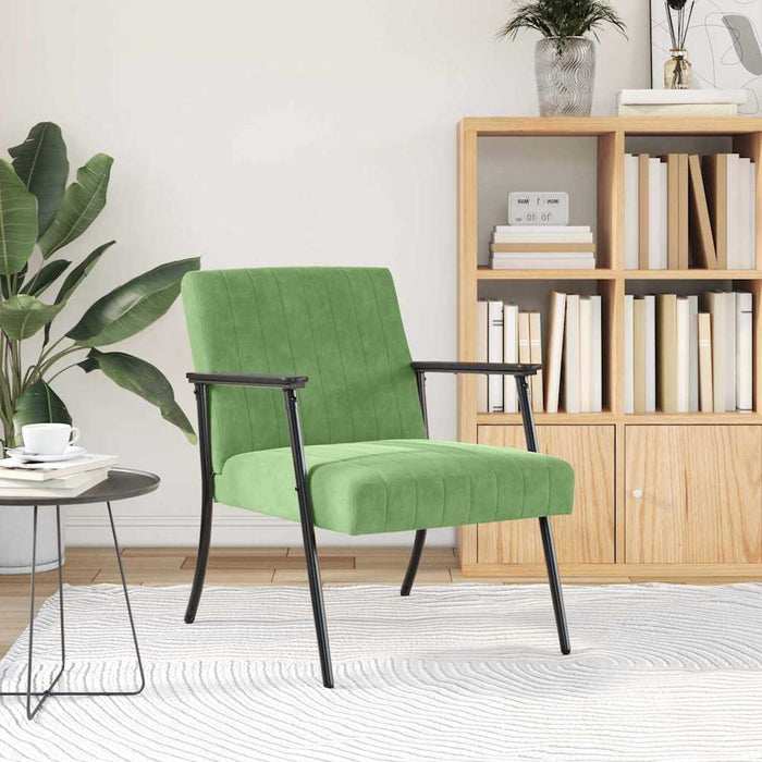 fotoliu Verde deschis 59 x 75 x 78 cm Catifea - WALTI WALTI