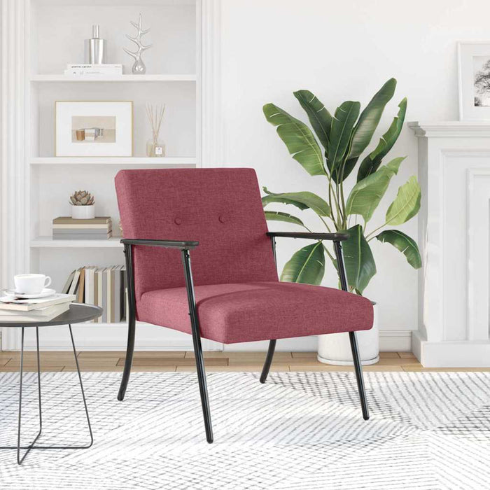 fotoliu Roșu Vin 59 x 75 x 78 cm țesătură - WALTI WALTI