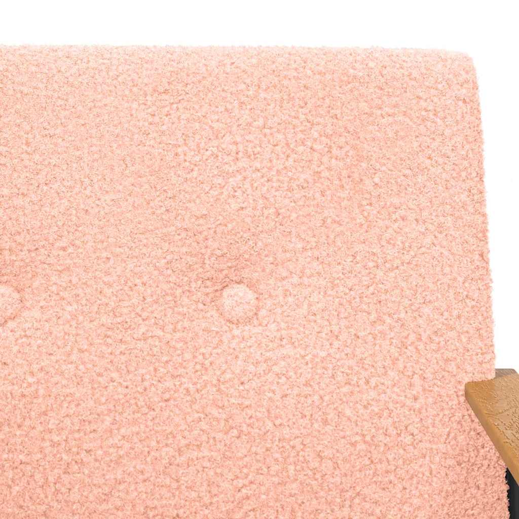 fotoliu Roz 59 x 75 x 78 cm Țesătură moale asemănătoare lânii - WALTI