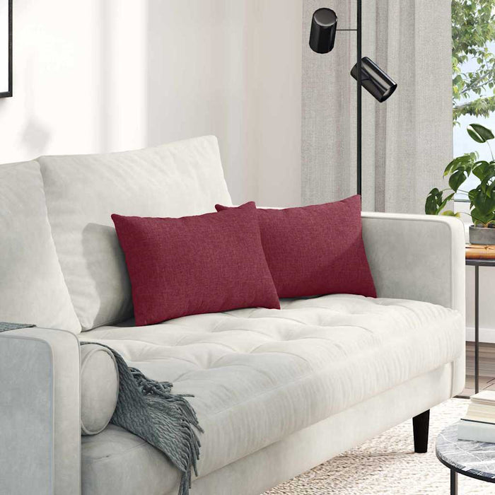 Perne pentru canapea 2 pcs Roșu Vin 50 x 30 cm țesătură - WALTI WALTI