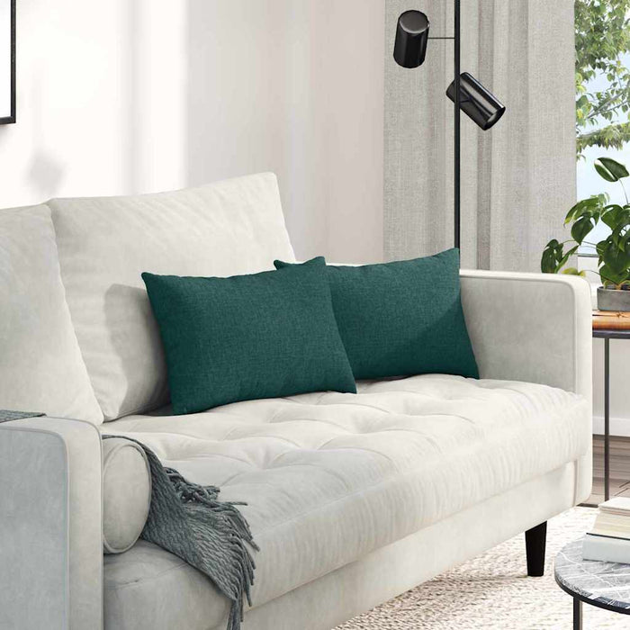Perne pentru canapea 2 pcs Verde închis 50 x 30 cm țesătură - WALTI WALTI