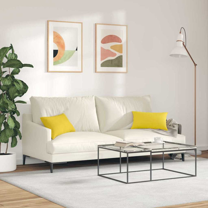 Perne pentru canapea 2 pcs Galben Deschis 50 x 30 cm țesătură - WALTI WALTI