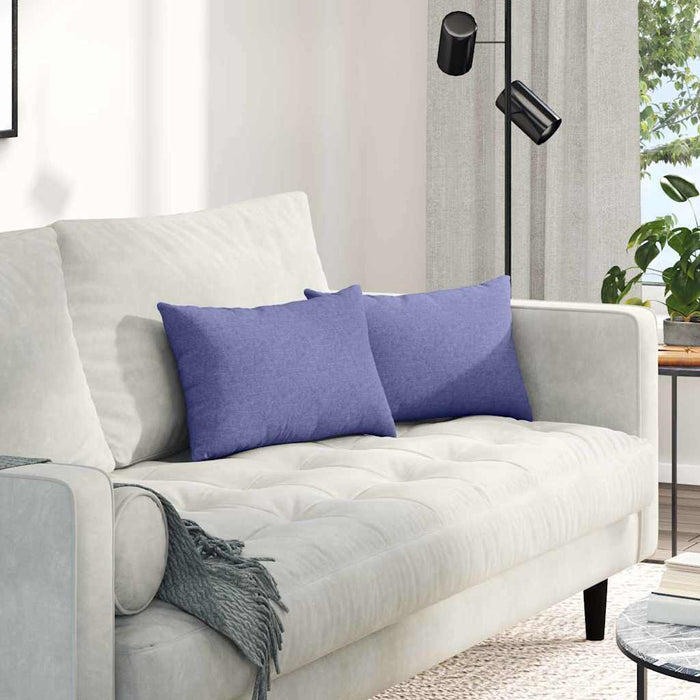 Perne pentru canapea 2 pcs Albastru Jeans 50 x 30 cm țesătură - WALTI WALTI