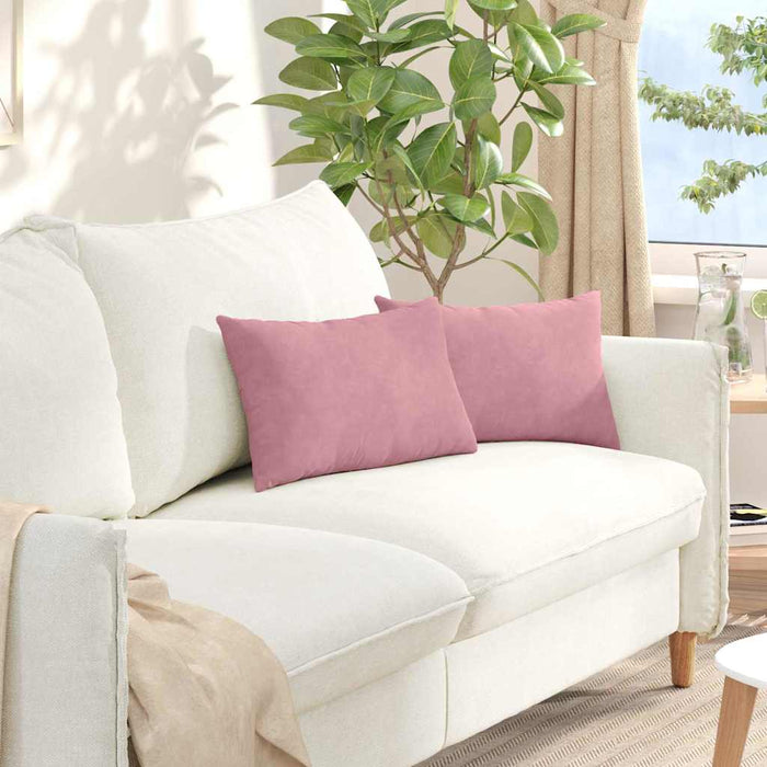 Perne pentru canapea 2 pcs Roz 50 x 30 cm Țesătură din corduroy - WALTI WALTI