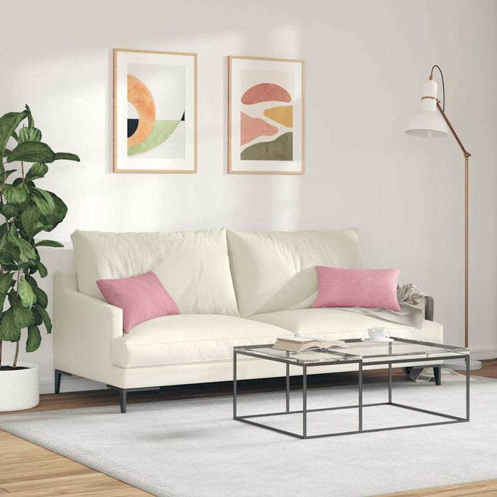 Perne pentru canapea 2 pcs Roz 50 x 30 cm Țesătură din corduroy - WALTI WALTI