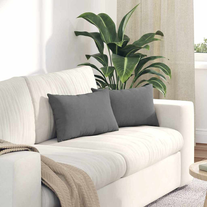 Perne pentru canapea 2 pcs Gri închis 50 x 30 cm țesătură WALTI