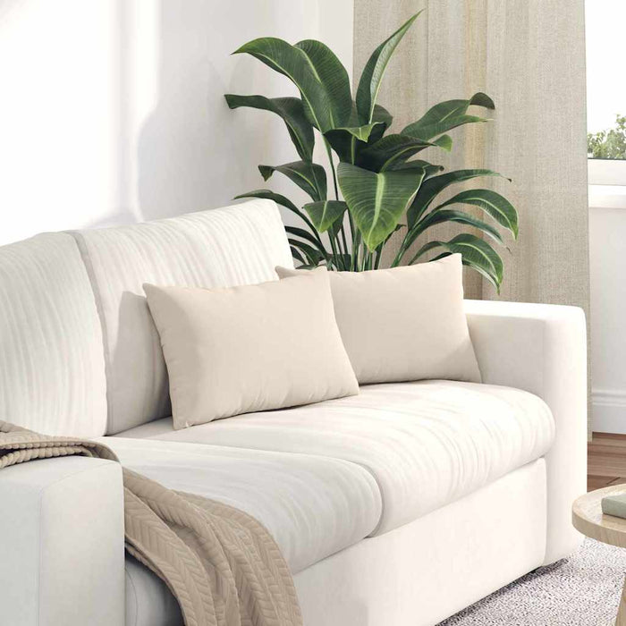 Perne pentru canapea 2 pcs Bej 50 x 30 cm țesătură WALTI