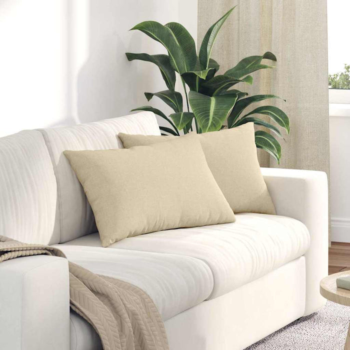 Perne pentru canapea 2 pcs Crem 60 x 40 cm țesătură - WALTI WALTI