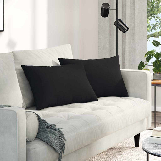 Perne pentru canapea 2 pcs Negru 60 x 40 cm țesătură - WALTI WALTI