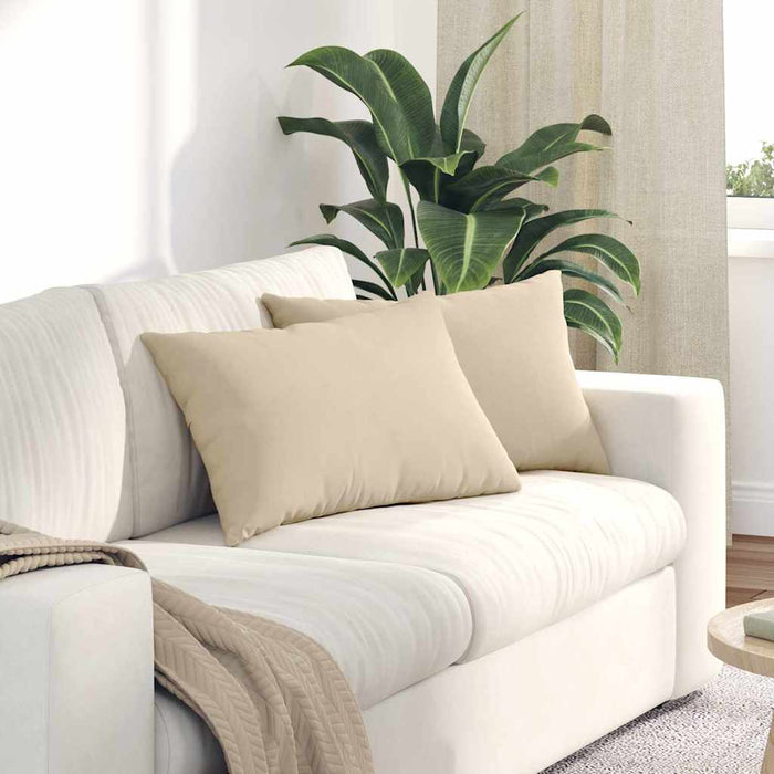 Perne pentru canapea 2 pcs Crem 60 x 40 cm țesătură - WALTI WALTI