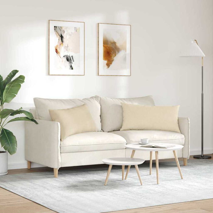 Perne pentru canapea 2 pcs Crem 80 x 40 cm țesătură - WALTI WALTI