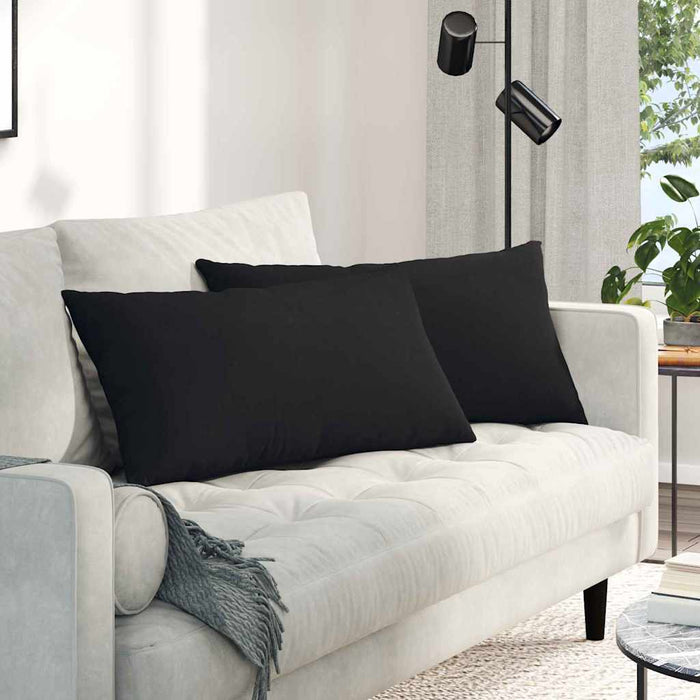 Perne pentru canapea 2 pcs Negru 80 x 40 cm țesătură - WALTI WALTI