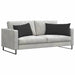 Perne pentru canapea 2 pcs Negru 80 x 40 cm țesătură - WALTI WALTI