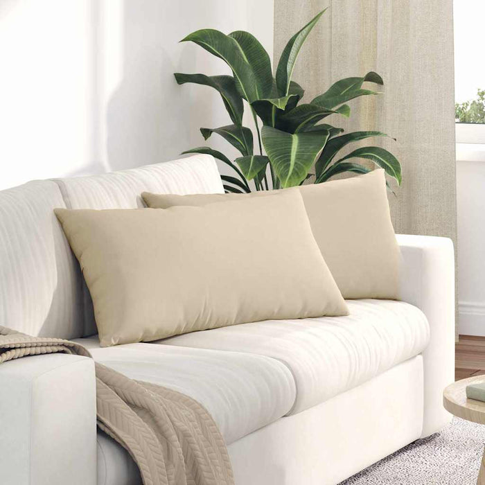Perne pentru canapea 2 pcs Crem 80 x 40 cm țesătură - WALTI WALTI